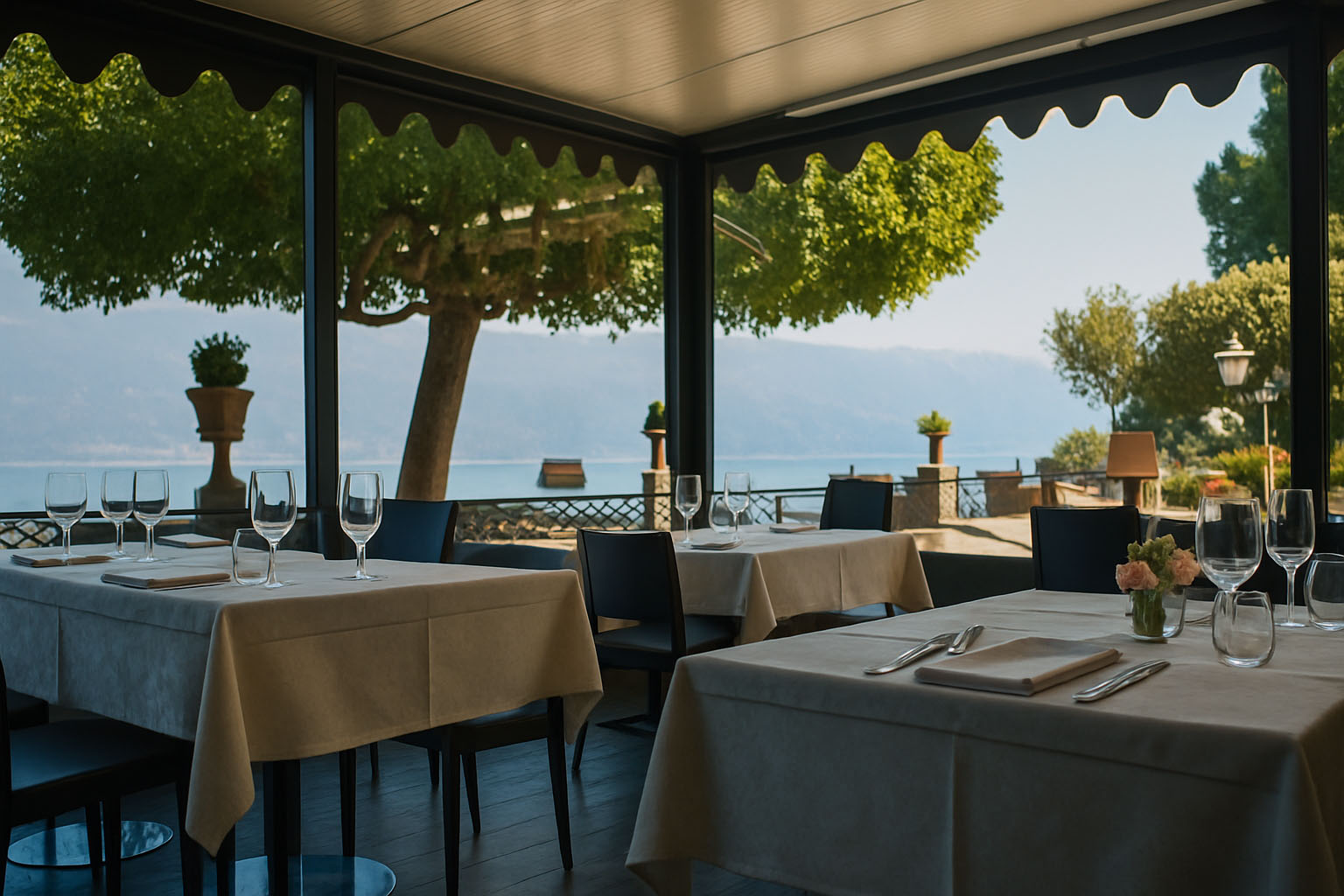 Ristorante Vela with lake view